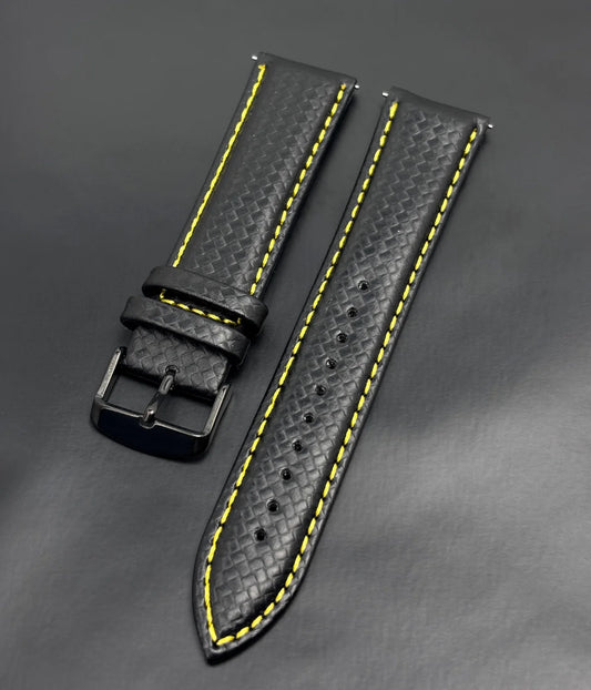 Armband aus Kohlefaser (Warnfarbe Gelb)
