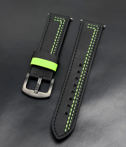 Correia de Couro (Preto–Verde Circuito)