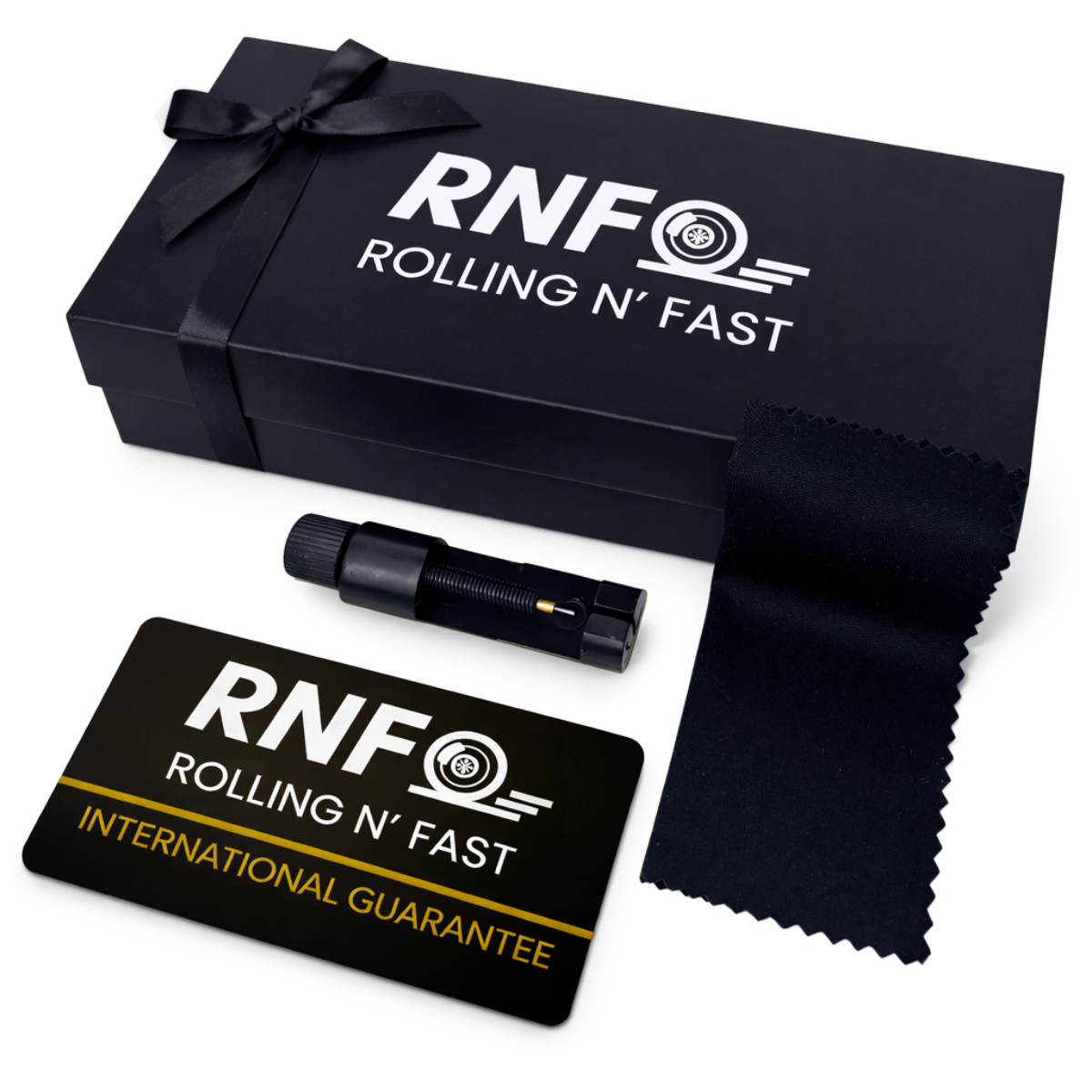 Caja RNF Negra + Garantía de 2 años + Kit de ajuste de correa